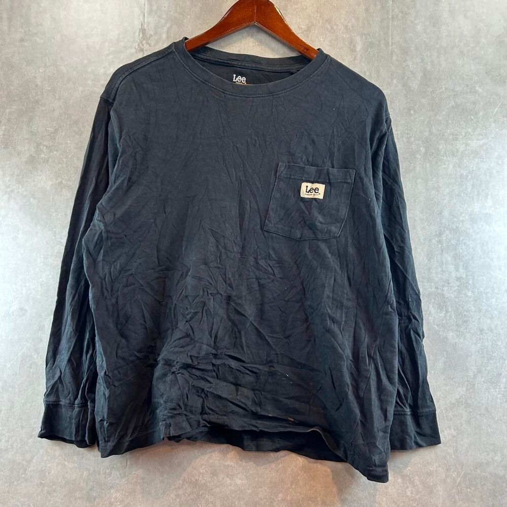 Lee Men's Black and Grey T-shirt